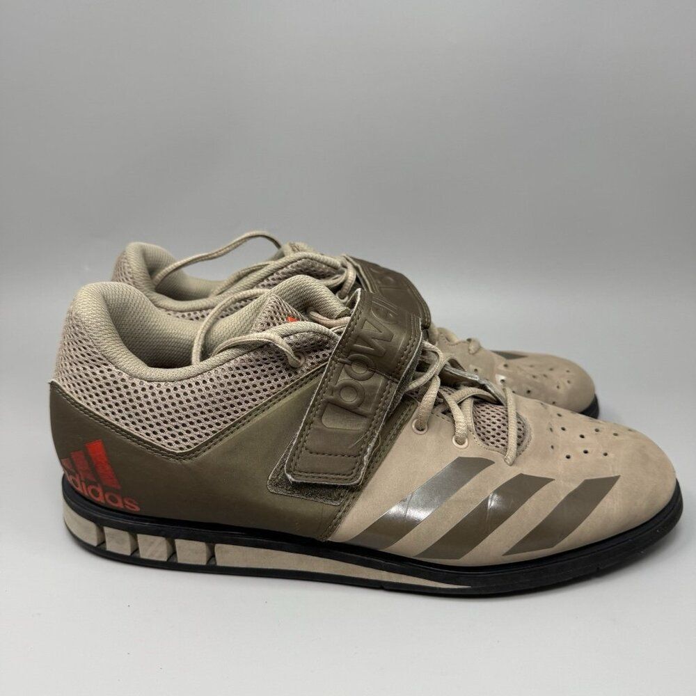 Adidas Powerlift 3.1 Men's Size 12 Beige Olive Brown Weightlifting Shoes BA8017